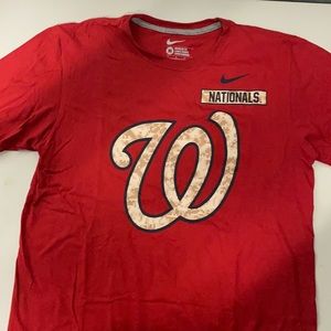 Washington Nationals Nike Red Camo T-Shirt